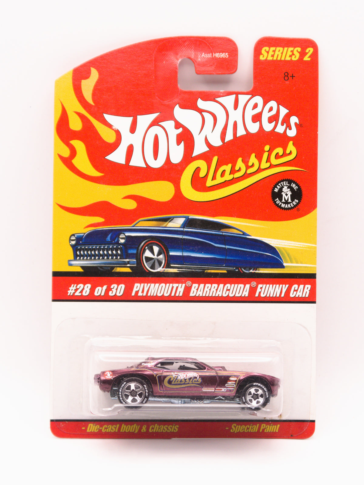 Plymouth Barracuda Funny Car Czerwony Hot Wheels Classics