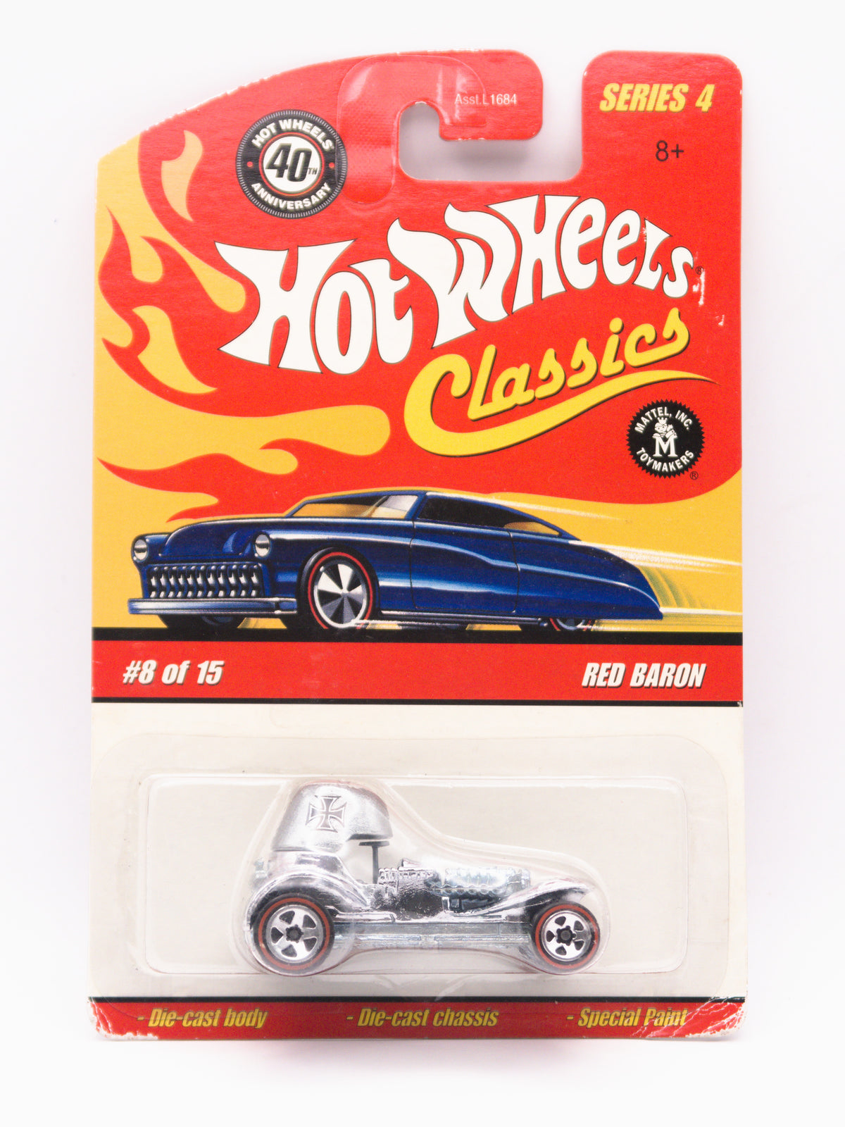 Hot Wheels Classics Red Baron Srebrny