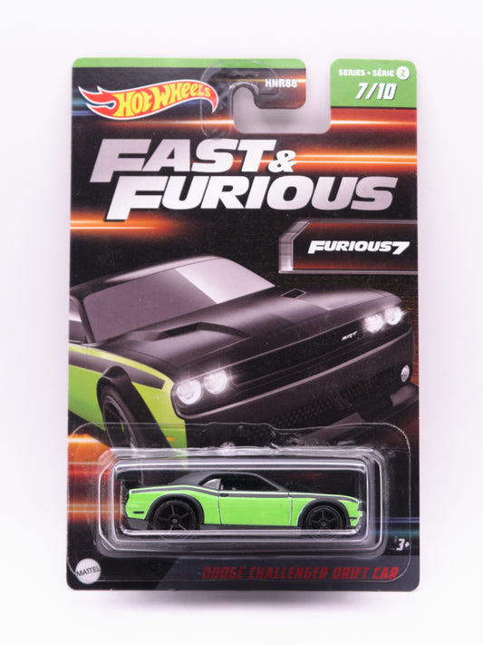 Dodge Challenger Drift Car Fast and Furious Zielony