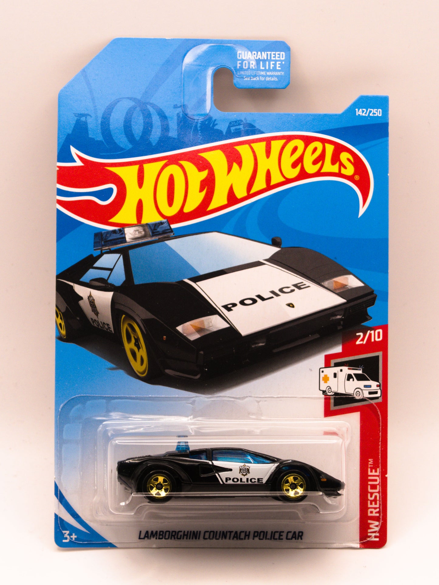 Lamborghini Countach Police Car Czarny