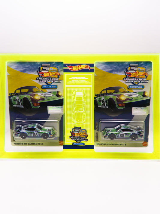 Hot Wheels Malaysia Convention 2025 Porsche 911 Carrera RS 3.8 Fioletowy PARA *PODPIS!