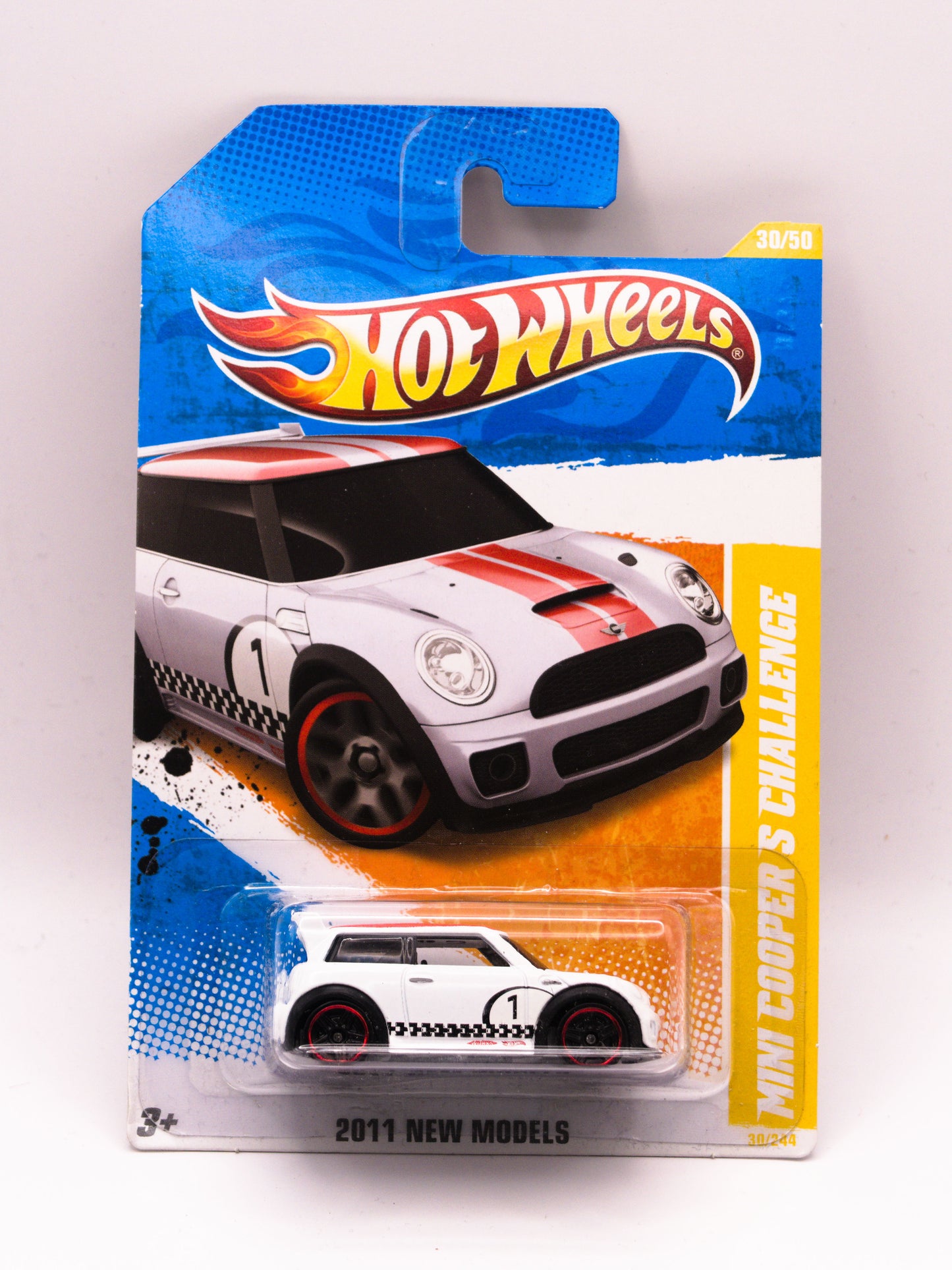 Mini Cooper S Challenge Biały Z Czerwonym Paskiem