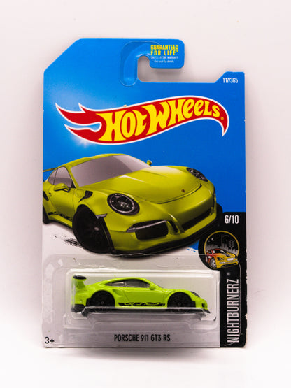 HOT WHEELS Porsche 911 GT3 RS Zielony *Uszkodzona Karta
