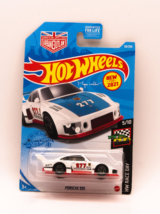 HOT WHEELS Porsche 935 Biały *Lekko Zniszczony Blister