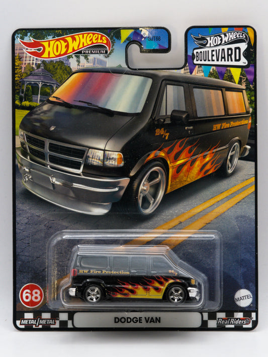 Dodge Van Czarny z Płomieniami Premium Boulevard #68