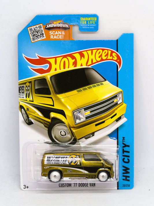 Super Treasure Hunt Custom '77 Dodge Van Złoty