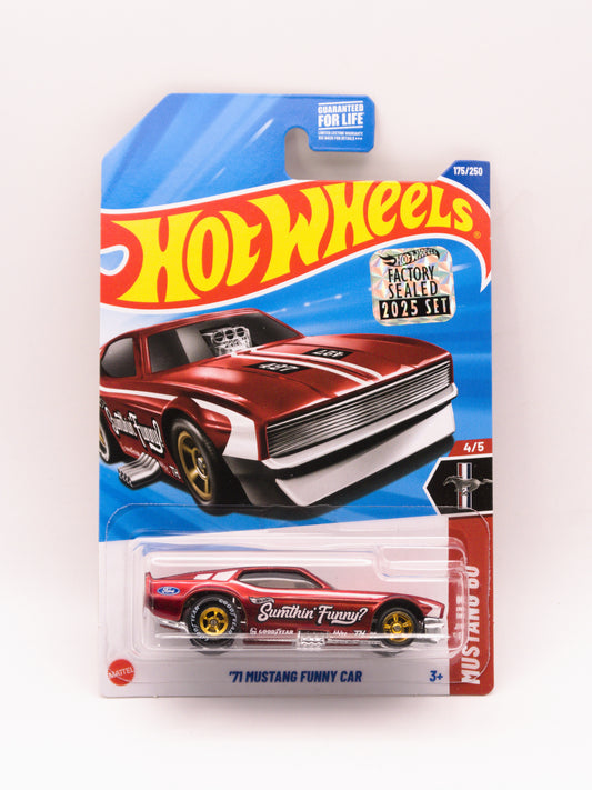 Super Treasure Hunt STH '71 Ford Mustang Funny Car Czerwony Factory Sealed