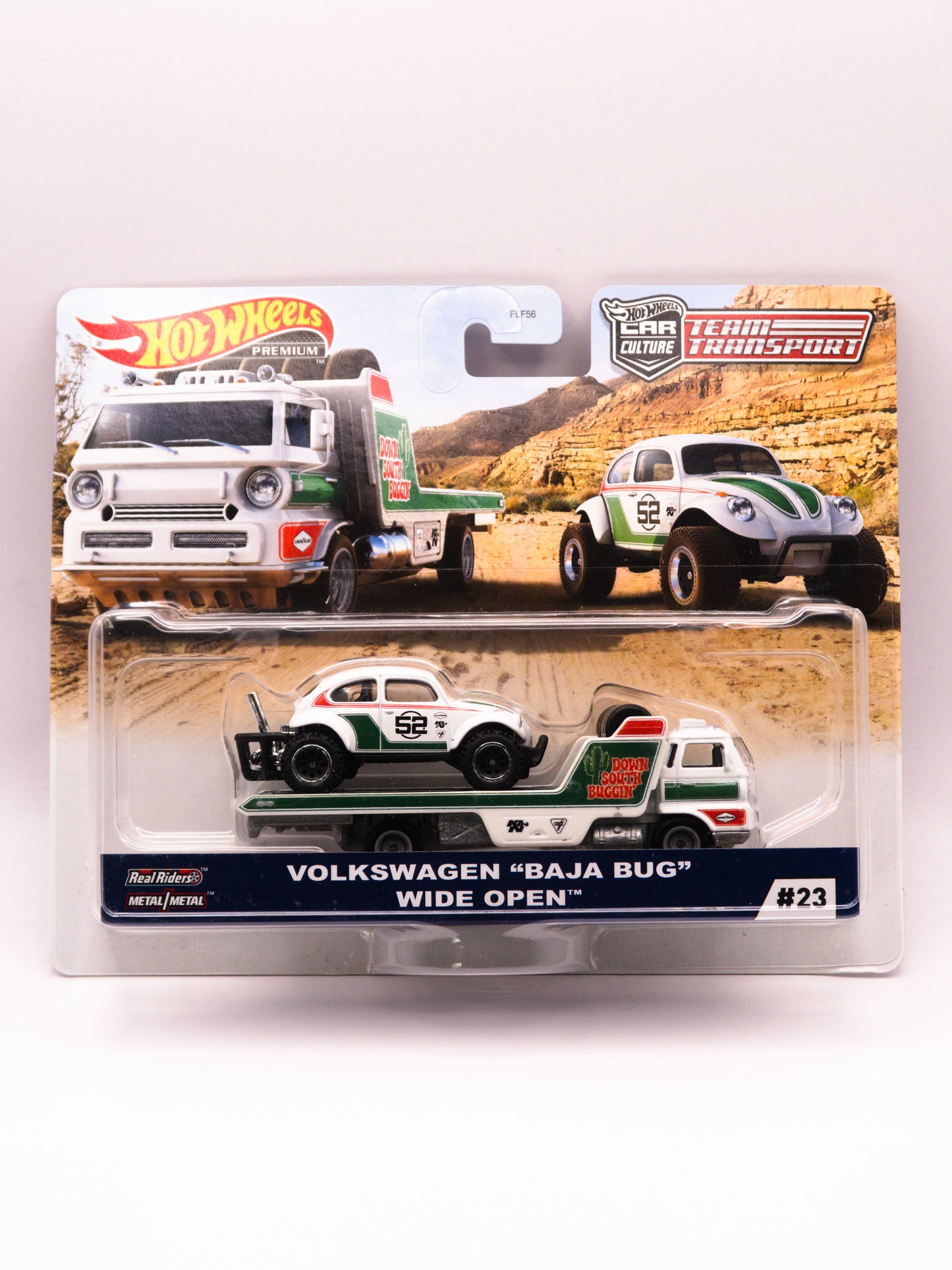 Team Transport Volkswagen Baja Bug Wide Open Biało Zielony Premium