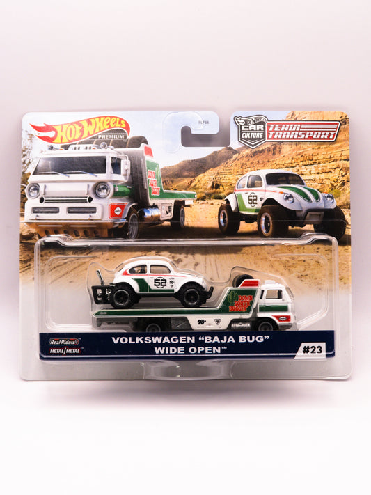 Team Transport Volkswagen Baja Bug Wide Open Biało Zielony Premium