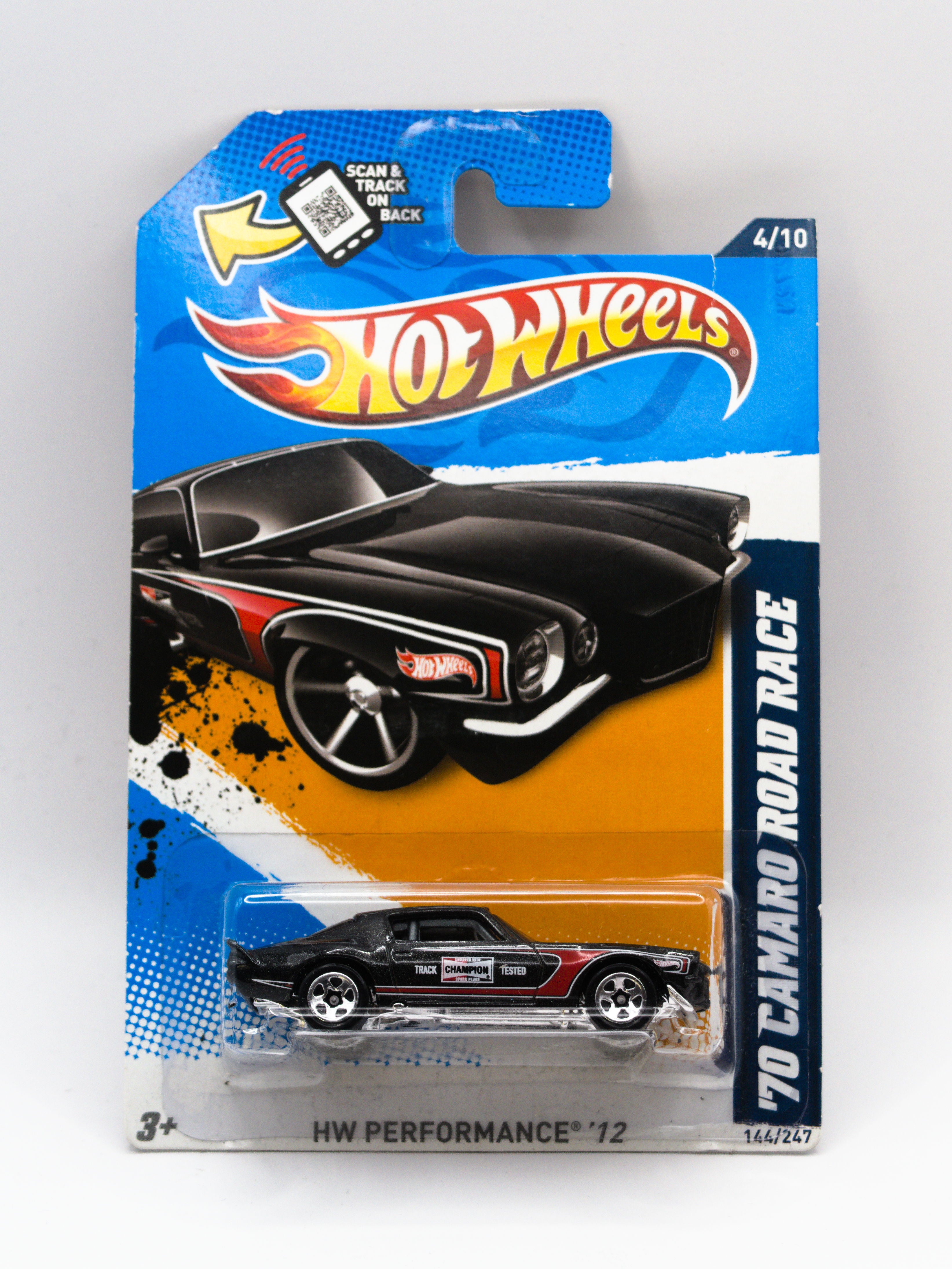 Hot Wheels 2012 '70 Camaro Road Race Black - 1:64 Scale Diecast Car, HW Performance Series 144/247 - View #10