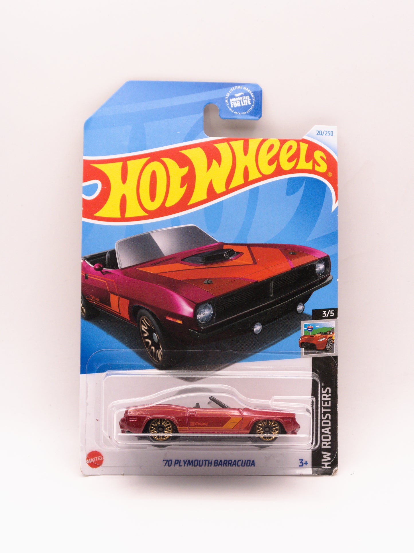 '70 Plymouth Barracuda Czerwony *Róg Karty