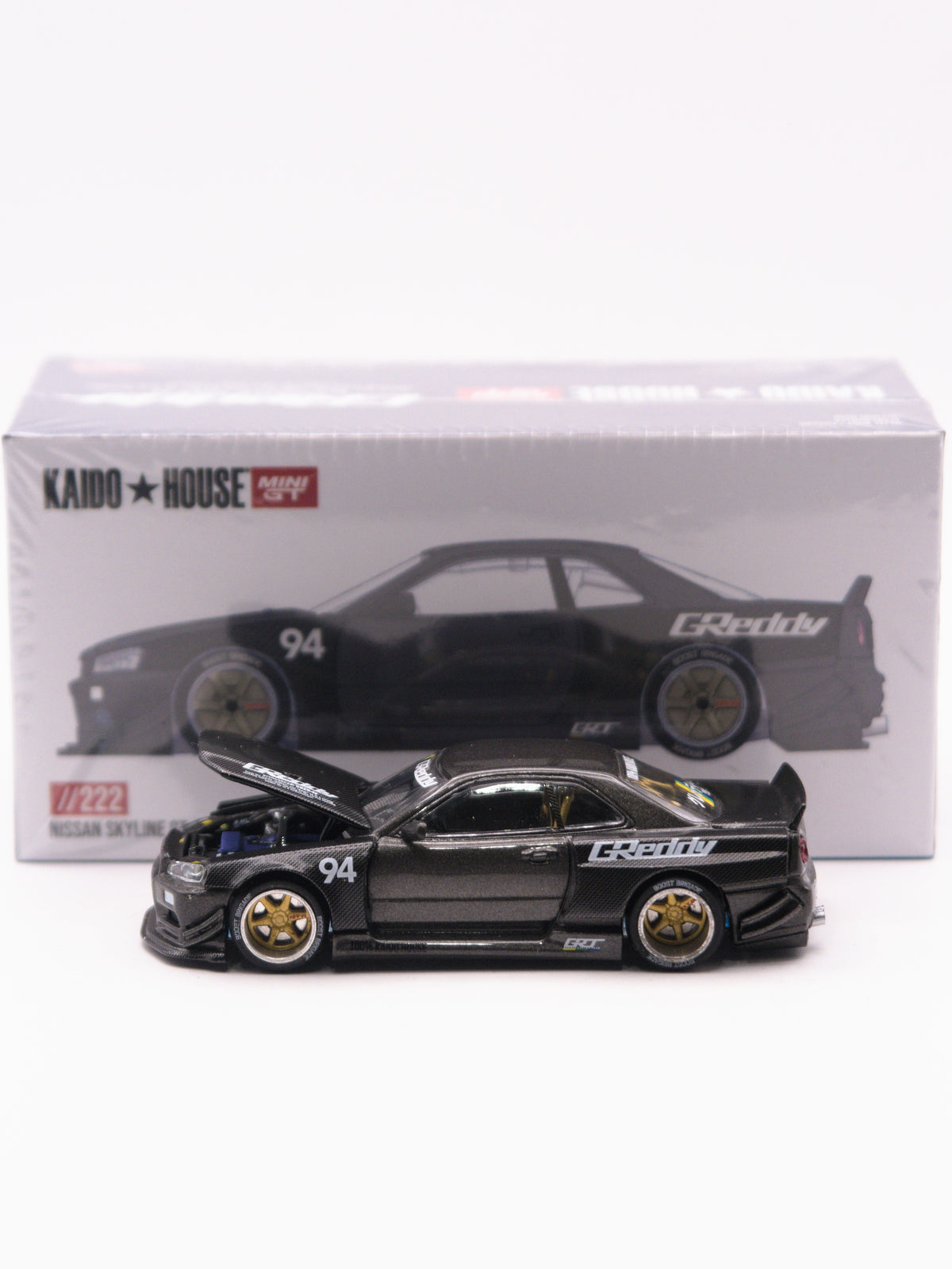 Kaido House #222 Nissan Skyline GT-R R34 Kaido Works V2 GReddy Czarny