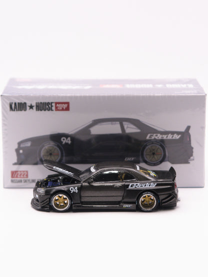 Kaido House #222 Nissan Skyline GT-R R34 Kaido Works V2 GReddy Czarny