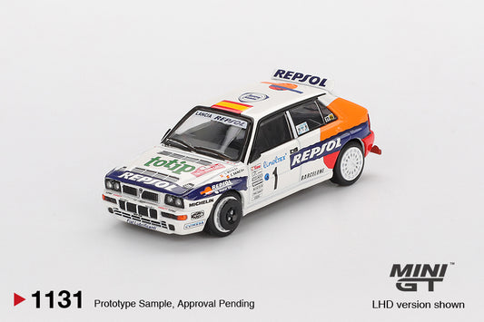 PRESALE Mini GT #1131 Lancia Delta Integrale Evoluzione #1 Rally Monte Carlo 1993 Biały *BLISTER