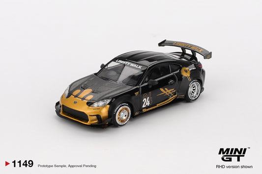 PRESALE Mini GT #1149 Toyota GR-86 LB-Nation Liberty Walk Czarno Złoty