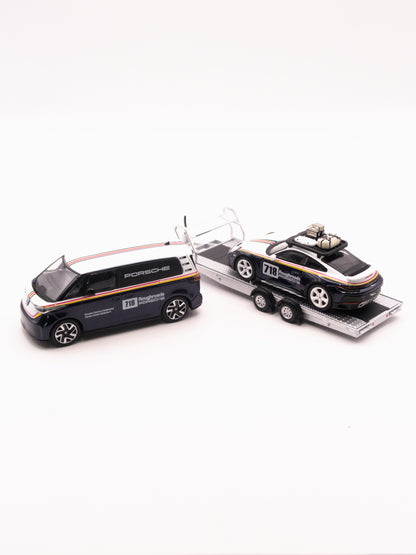 Mini GT MGTS0019 Porsche 911 Dakar #718 / Volkswagen ID. Buzz Laweta Porsche  Centrum Roughroads SET