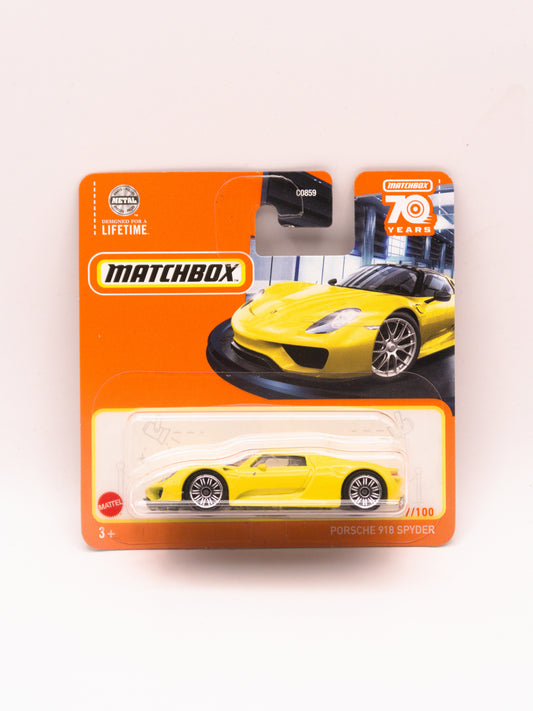 Matchbox Porsche 918 Spyder Żółte