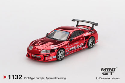 *PRESALE Mini GT #1132 Toyota Supra MK4 Top Secret GT-300 Czerwony Chrom *Blister