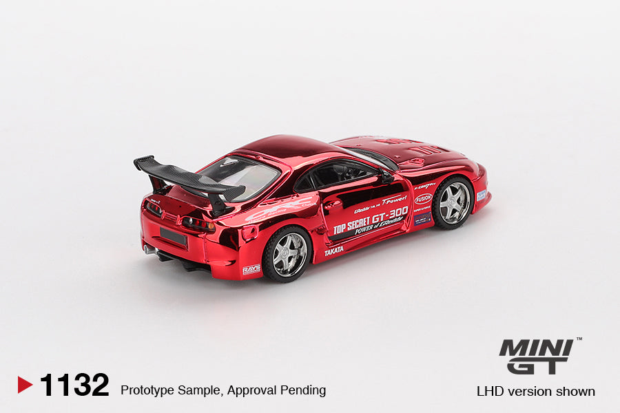 *PRESALE Mini GT #1132 Toyota Supra MK4 Top Secret GT-300 Czerwony Chrom *Blister