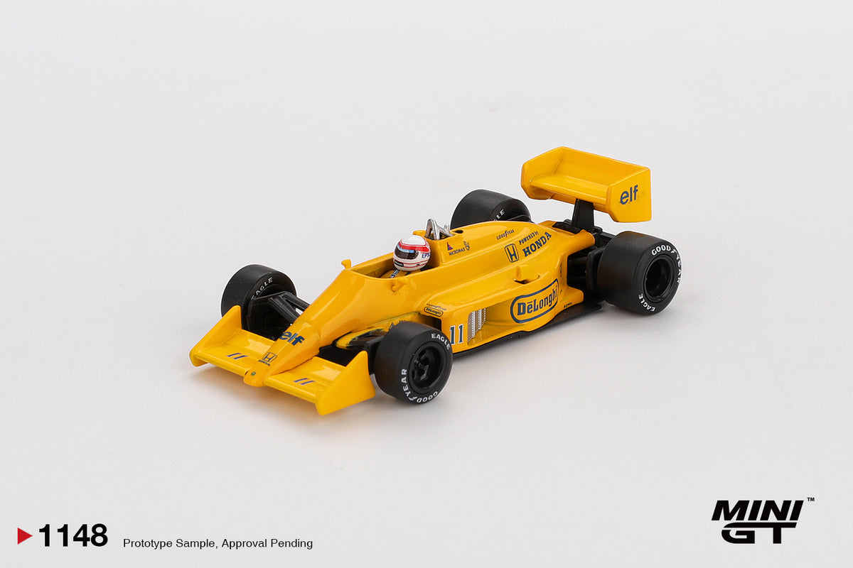 *PRESALE Mini GT #1148 Lotus 99T #11 Satoru Nakajima Monaco F1 GP 1987 Żółty *Pudełko!