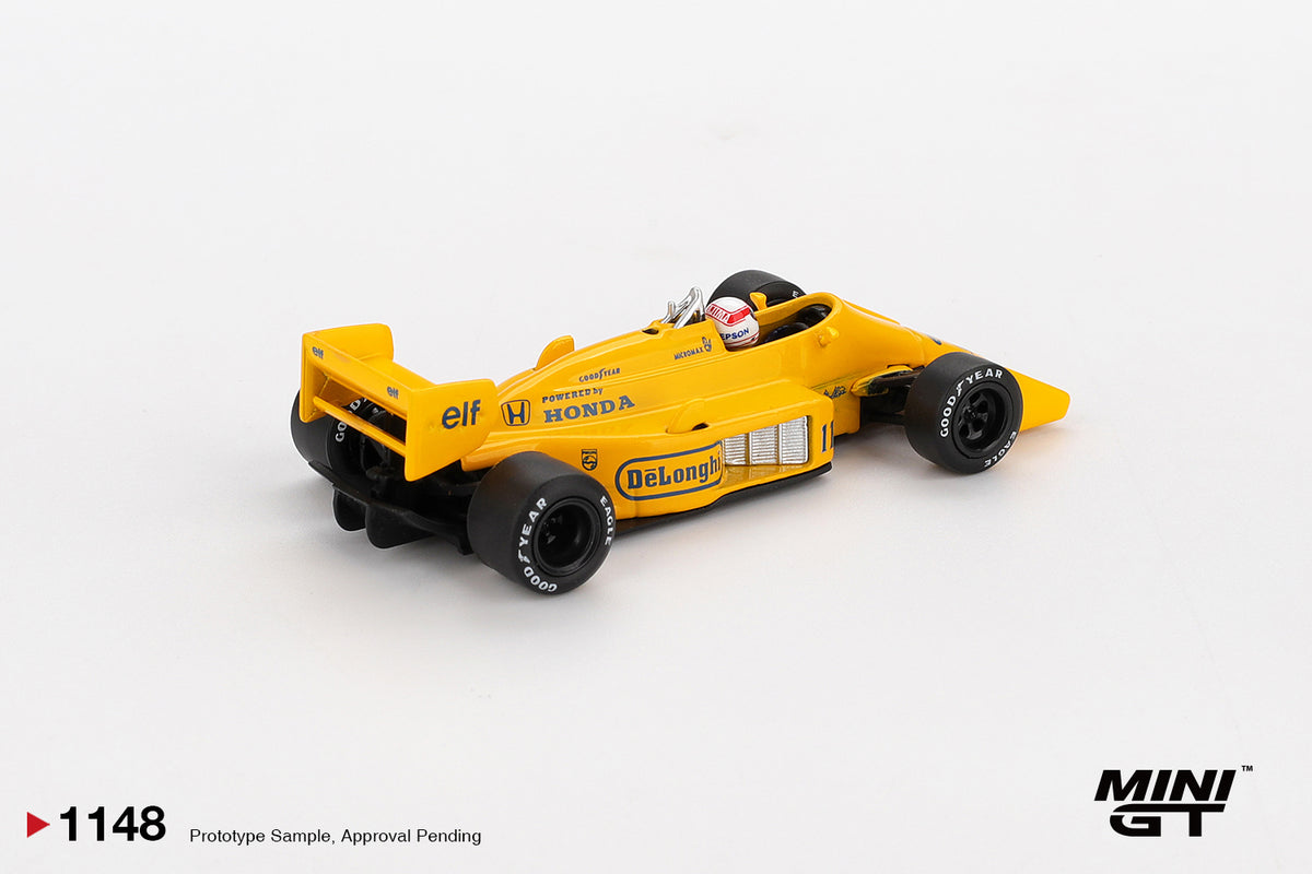 *PRESALE Mini GT #1148 Lotus 99T #11 Satoru Nakajima Monaco F1 GP 1987 Żółty *Pudełko!