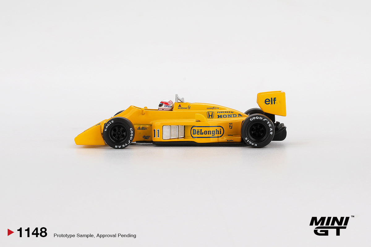 *PRESALE Mini GT #1148 Lotus 99T #11 Satoru Nakajima Monaco F1 GP 1987 Żółty *Pudełko!