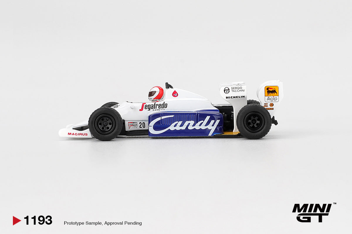 *PRESALE Mini GT #1193 Toleman TG184 #20 Johnny Cecotto Monaco Grand Prix 1984 *Blister