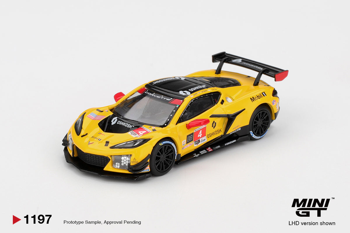 *PRESALE Mini GT #1197 Chevrolet Corvette Z06 GT3.R Pratt Miller Daytona 24H Żółty *Pudełko
