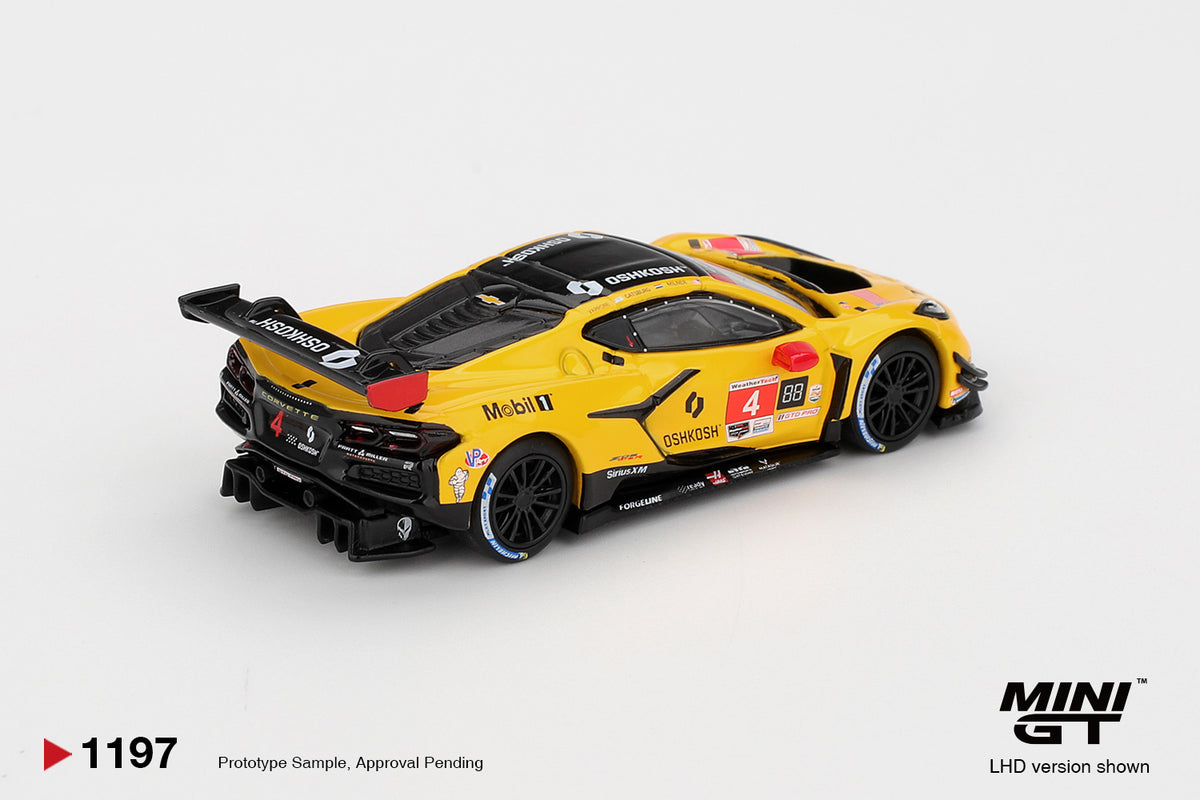 *PRESALE Mini GT #1197 Chevrolet Corvette Z06 GT3.R Pratt Miller Daytona 24H Żółty *Pudełko