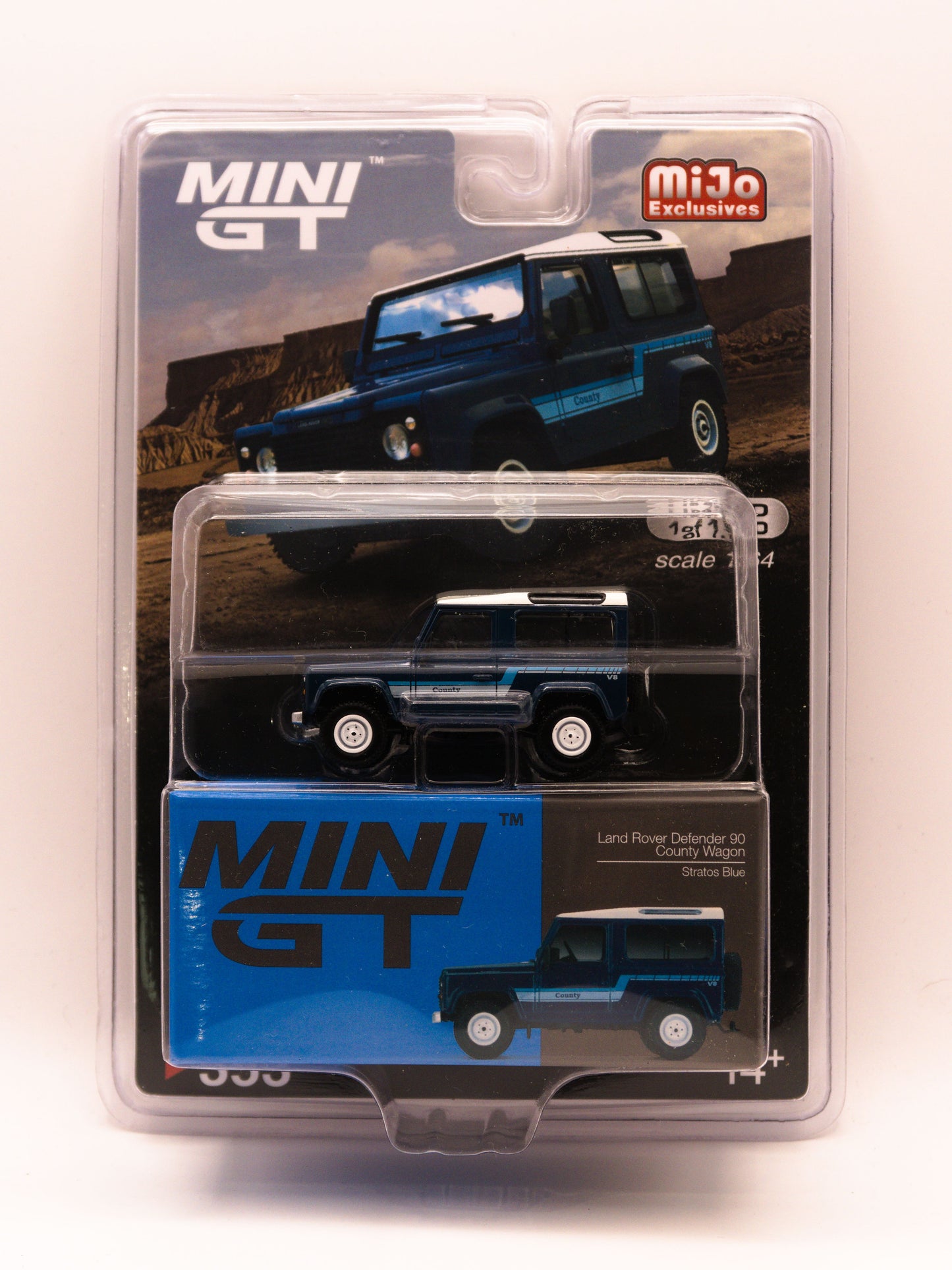 Mini GT 353 Land Rover Defender 90 Country Wagon Niebieski