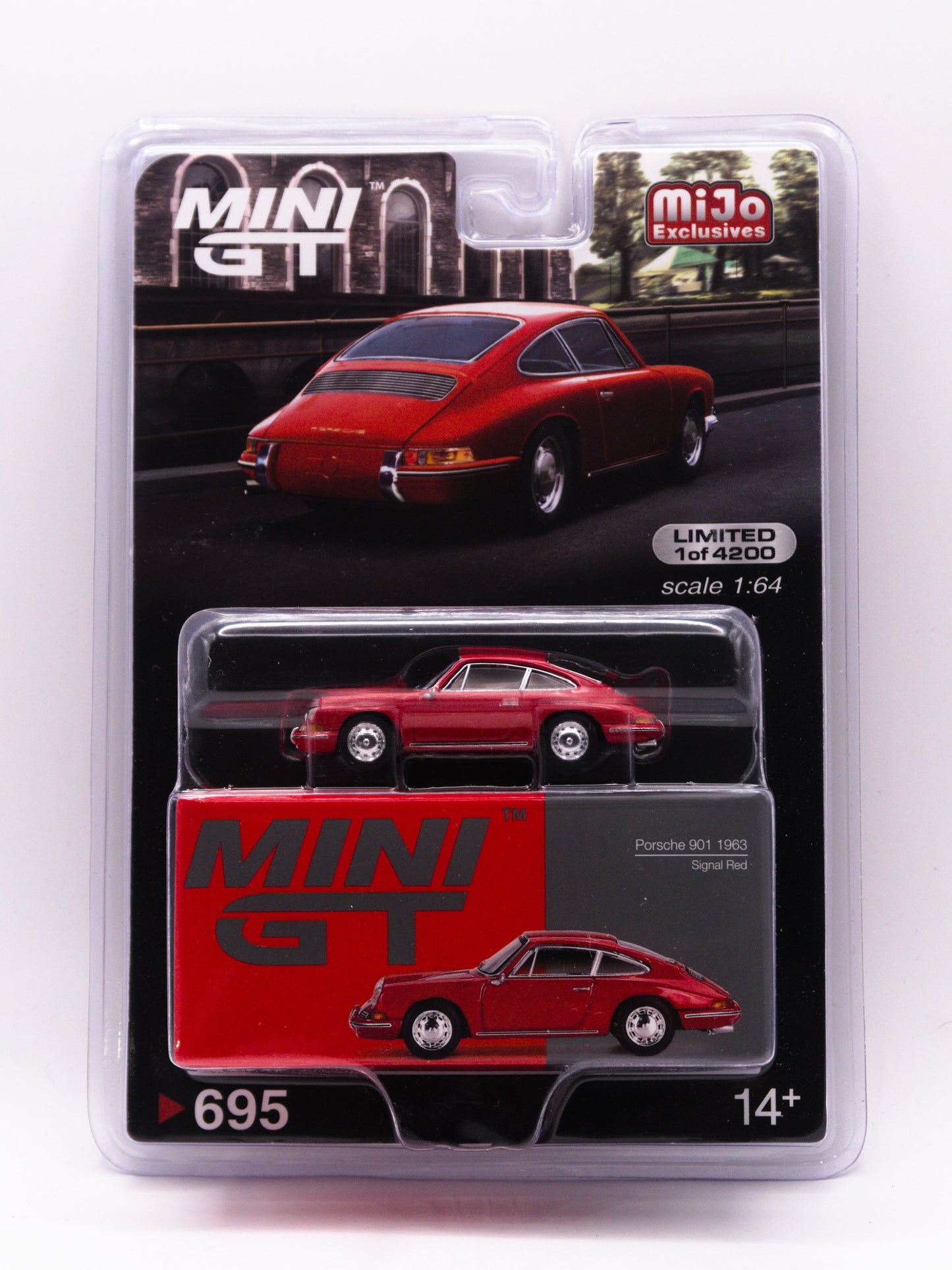 Mini GT 695 Porsche 901 1963 Czerwony