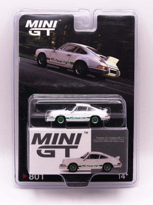 Mini GT 801 Porsche 911 Carrera RS 2.7 Biały