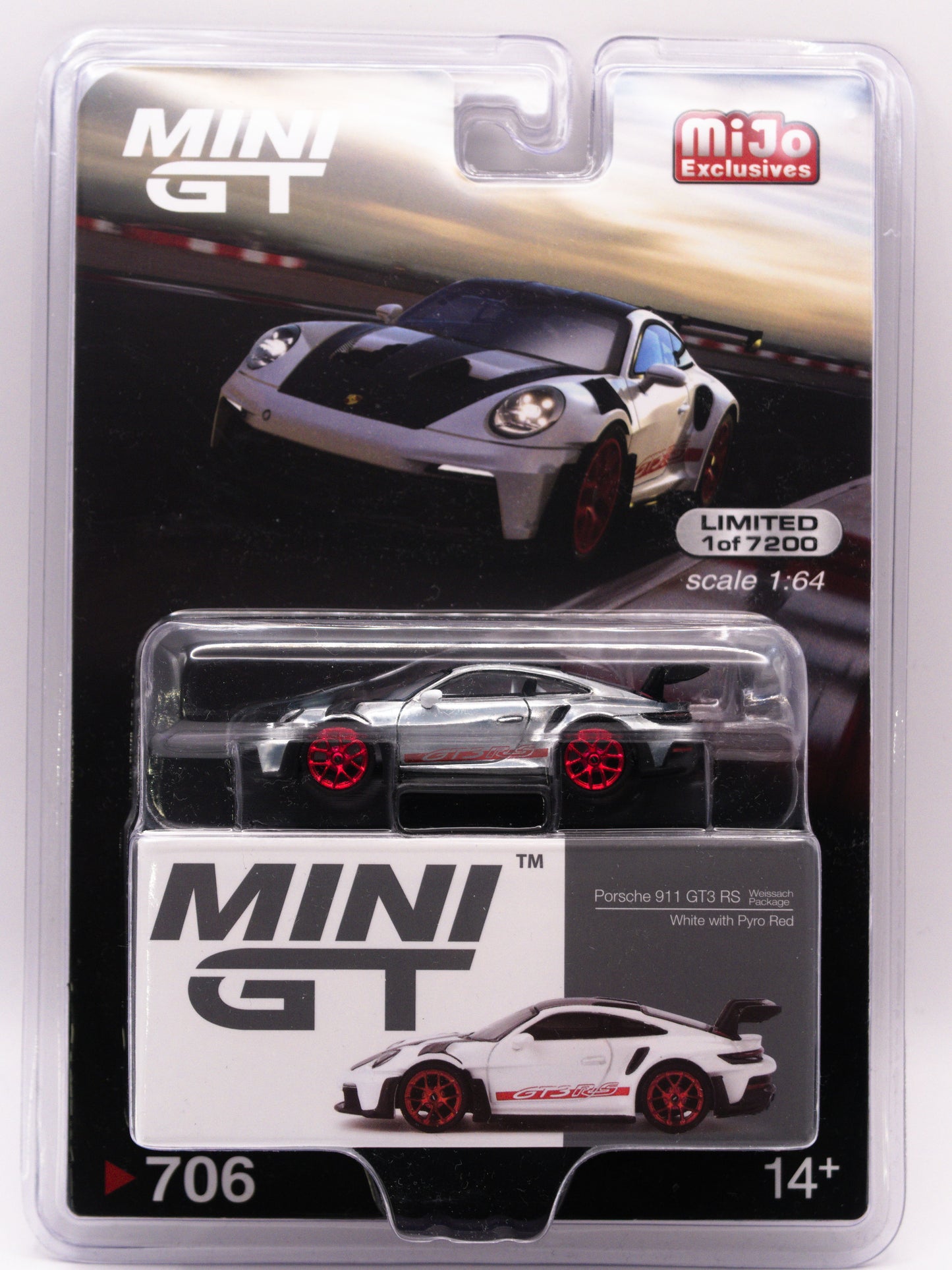 Mini GT CHASE Porsche 911 GT3 RS Biały