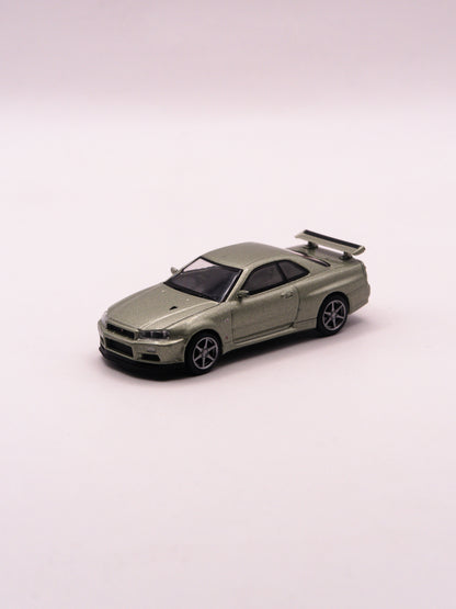 Mini GT #1003 Nissan Skyline GT-R R34 V-Spec II Nur Zielony