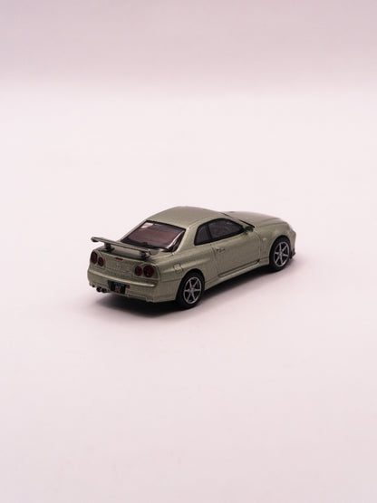 Mini GT #1003 Nissan Skyline GT-R R34 V-Spec II Nur Zielony