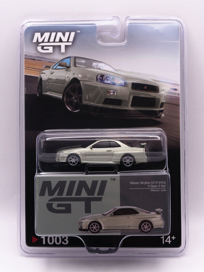 Mini GT #1003 Nissan Skyline GT-R R34 V-Spec II Nur Zielony *Blister