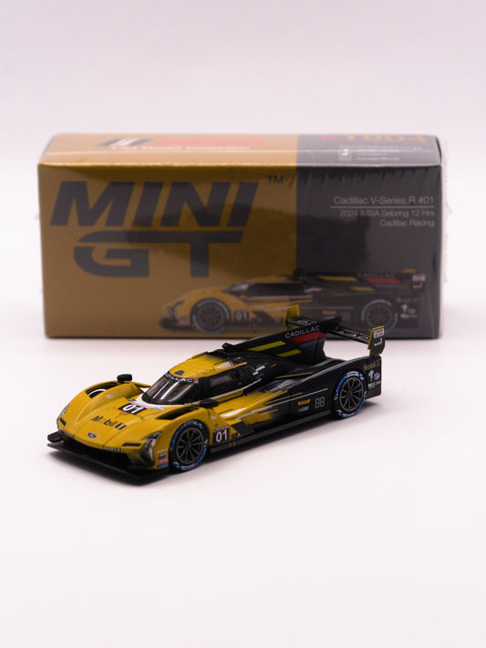 Mini GT #1004 Cadillac V-Series.R #01 2024 IMSA Sebring Żółty