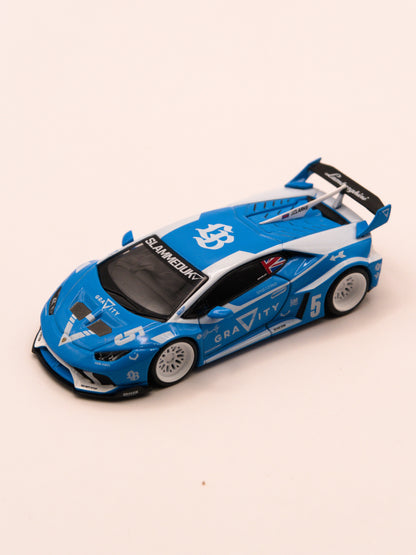 Mini GT #1055 Lamborghini Huracan GT Gravity Liberty Walk LB-WORKS Niebieski *Pudełko
