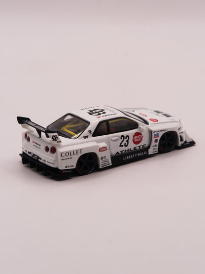 Mini GT #1059 Nissan Skyline GT-R R34 Liberty Walk Super Silhouette Athlete Biały *BLISTER