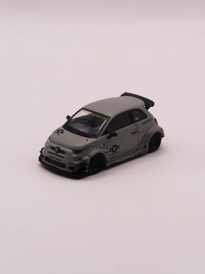 Mini GT #1064 Fiat 595 Abarth Liberty Walk x ABAS Works Fighters Szary