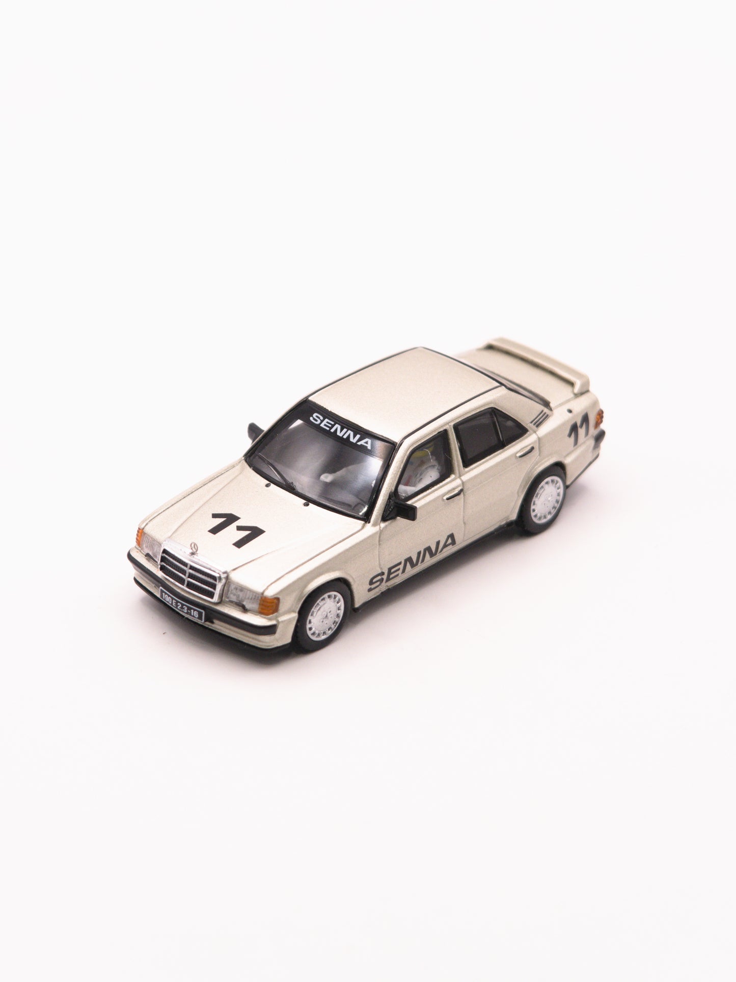 Mini GT #1076 Mercedes Benz 190E 2.3-16 #11 Ayron Senna z Figurką *PUDEŁKO