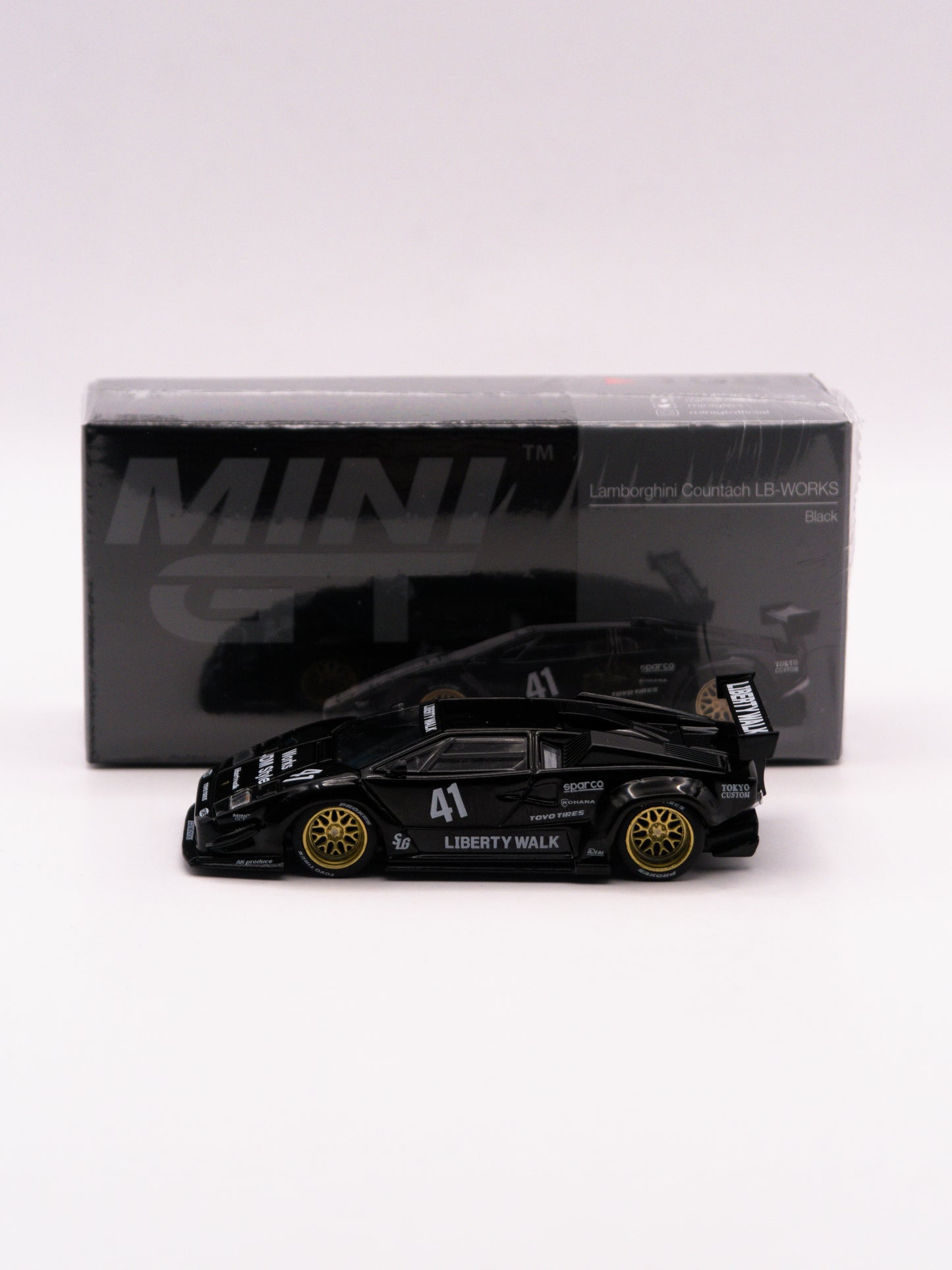 Mini GT #1081 Lamborghini Countach LB-WORKS Czarny *Pudełko