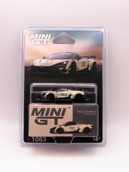 Mini GT #1083 McLaren 720S Liberty Walk LB-WORKS The Boring Concept Beżowy *Blister