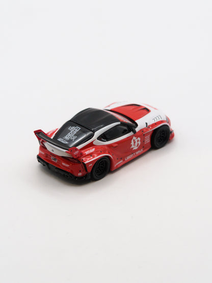 Mini GT #1103 Toyota GR Supra LB-Works Liberty Walk Biało Czerwony