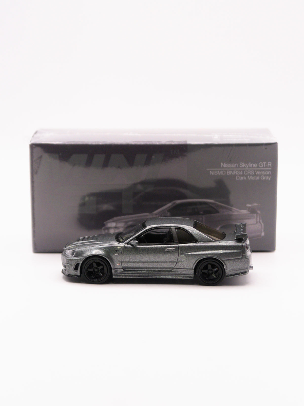Mini GT #1160 Nissan Skyline GT-R R34 Nismo CRS 1999 Szary *Pudełko