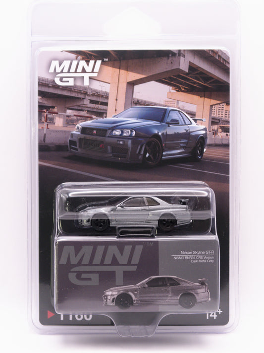 Mini GT #1160 Nissan Skyline GT-R R34 1999 Nismo CRS Szary *BLISTER