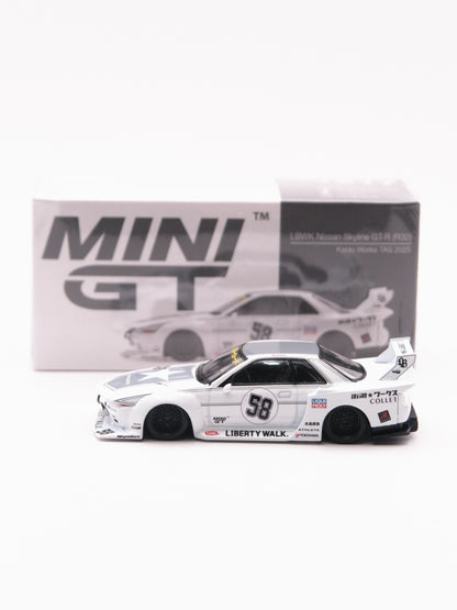 Mini GT #1217 Nissan Skyline GT-R R32 Liberty Walk Biały *PUDEŁKO!