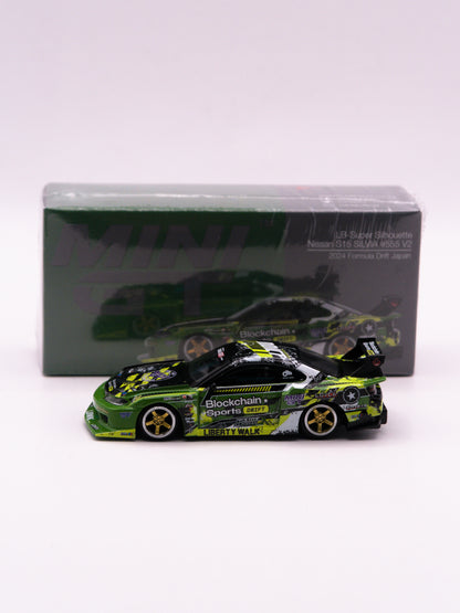 Mini GT #823 Nissan Silvia S15 LB-Super Silhouette Formula Drift Japan Zielony *Pudełko