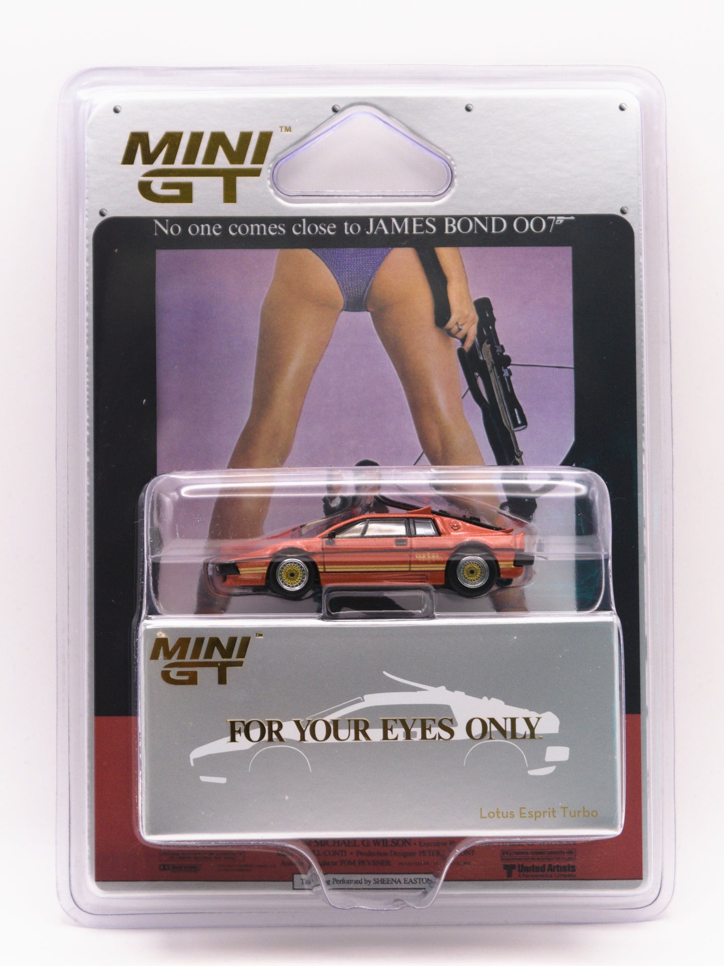 Mini GT #912 Lotus Esprit Czerwony 007 "For Your Eyes Only" *ANGIELSKA KARTA