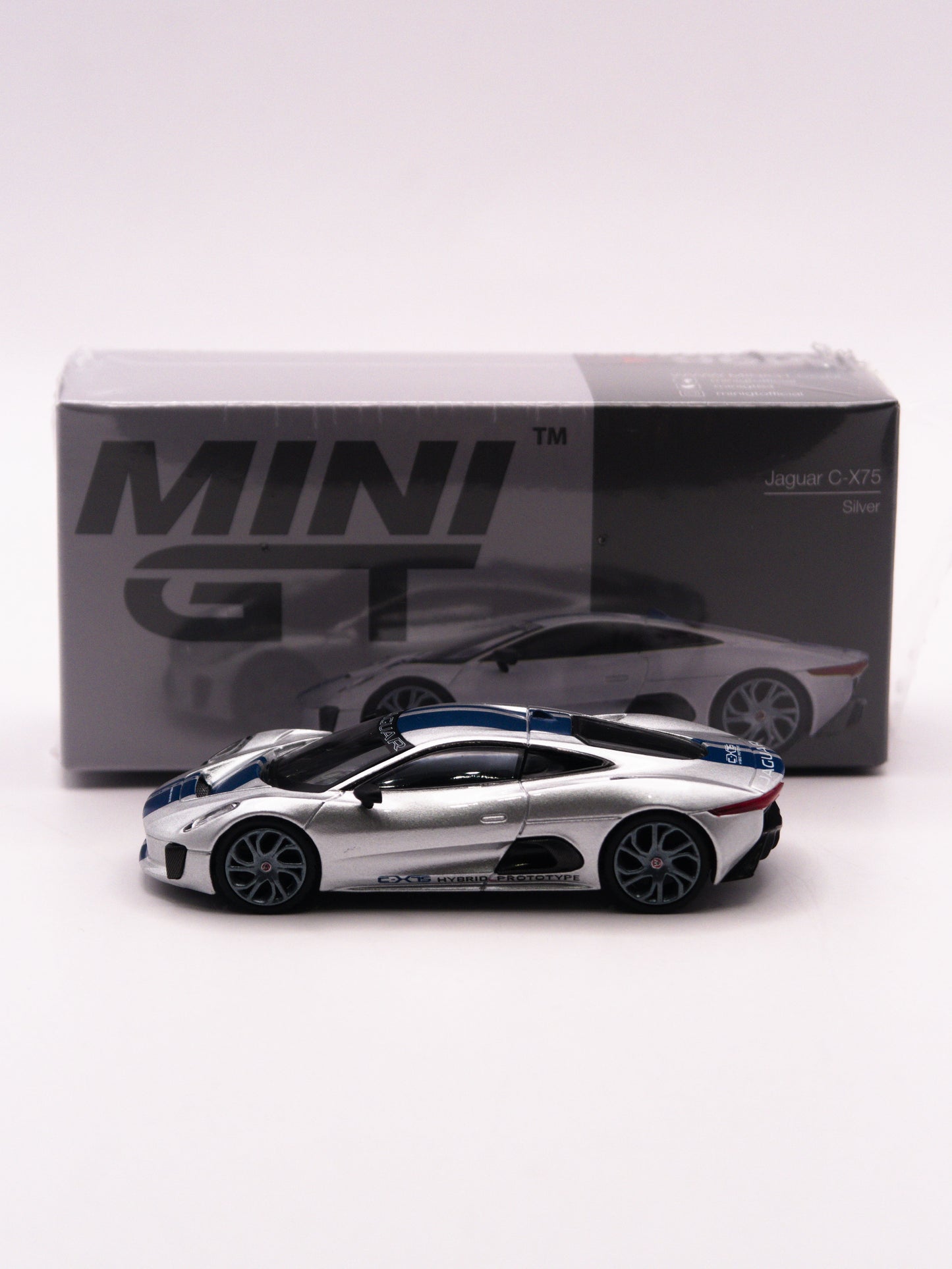 Mini GT #960 Jaguar C-X75 Srebrny